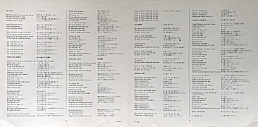 Once Again Japanese red vinyl pressing lyric inlay - inside (click for larger version) Once Again Japanese red vinyl pressing lyric inlay - inside (click for larger version)
